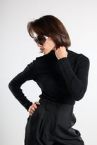 Christina's Storm-Black Roll Neck Jumper-T-Shirts-1-milagron.live