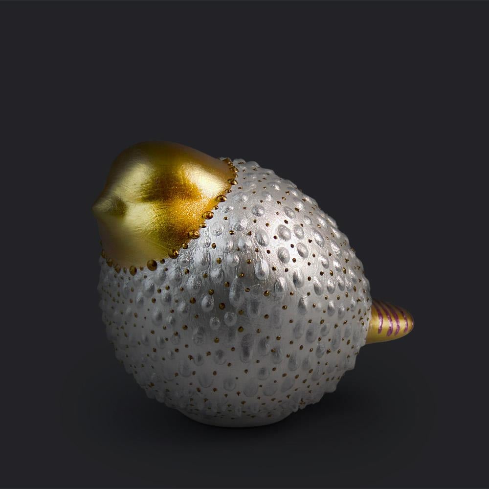 Coho Objet-Coho Art şişman Serçe El Yapımı Sanatsal Dekoratif Obje Pearl White-Biblo-2-milagron.live