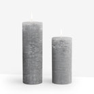 Coho Objet-Coho Lumina Rustic Antrasit Silindir Mum 20&15 Cm 2 Li Set-Lumina Serisi Mumlar-1-milagron.live