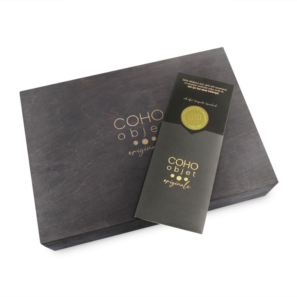 Coho Objet-Coho Patron Limited Edition Aksesuarlı Döküm Prinç Dövme Puro Seti-Hediye Setleri-5-milagron.live