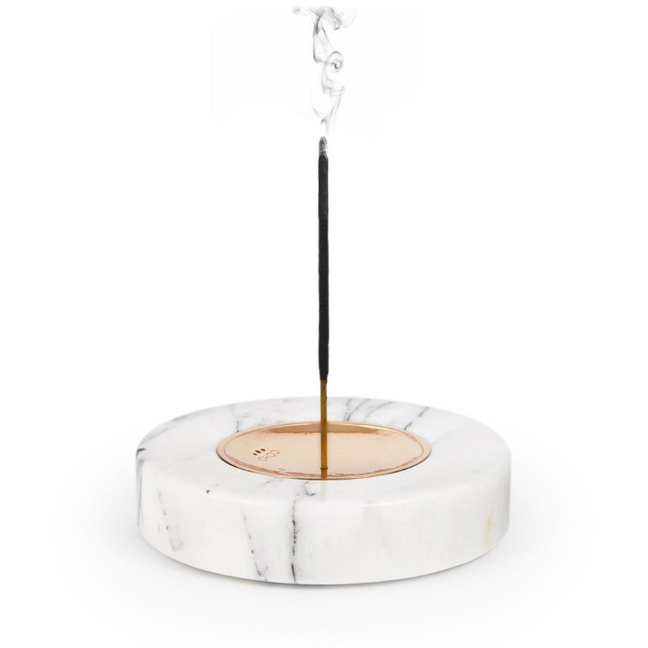 Coho Objet-Crystal Circle Bakır Kaseli Mermer Tütsü Tabağı-Tütsülük-1-milagron.live