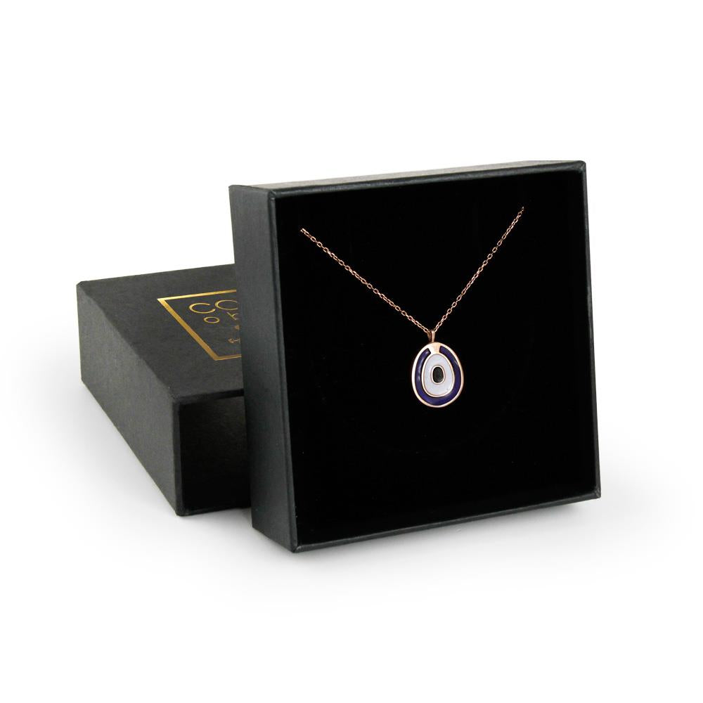 Coho Objet-Coho Silver Astra Eye El Yapımı Gümüş Nazar Kolye-COHO Silver Takılar-4-milagron.live