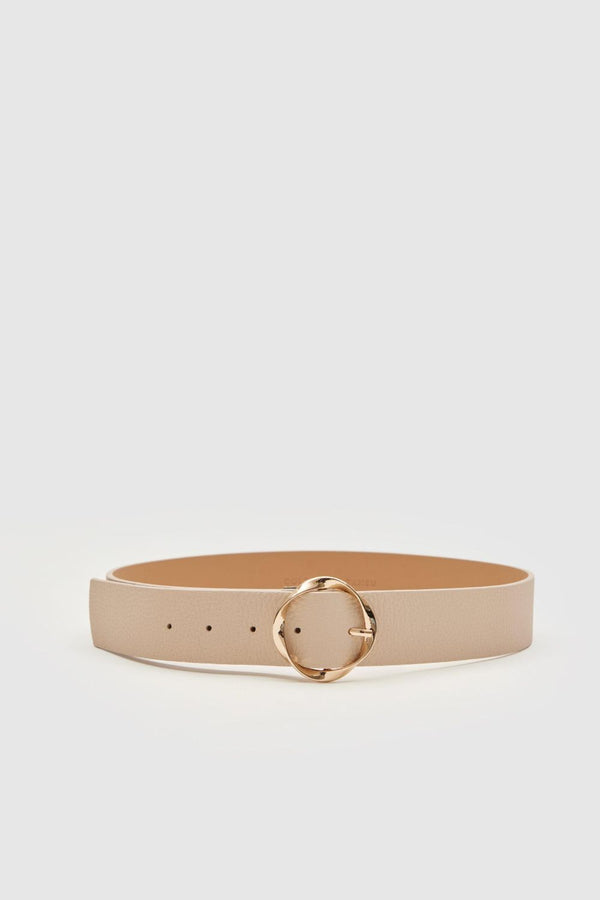 Marseille Off-White Leather Belt