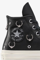 Converse-Chuck 70 Unisex Siyah Deri Piercieng Detaylı Sneakers-Sneakers-8-milagron.live