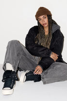 Converse-Chuck Taylor All Star Fold Over Lift Kadın Siyah Süet Sneaker-Sneakers-10-milagron.live
