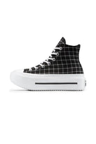 Converse-Chuck Taylor All Star Lift Double Stack Platform Plaid Ekoseli Kadın Bileklli Sneakers-Sneakers-2-milagron.live