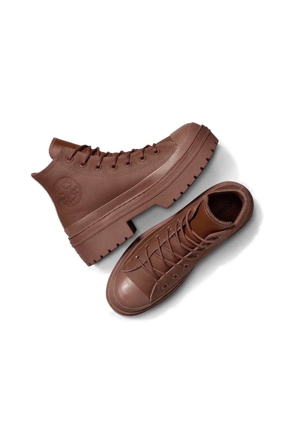 Converse-Chuck Taylor All Star Lugged Heal Platform Kahverengi Kadın Deri Bot-Bot-4-milagron.live