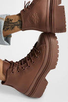 Converse-Chuck Taylor All Star Lugged Heal Platform Kahverengi Kadın Deri Bot-Bot-6-milagron.live