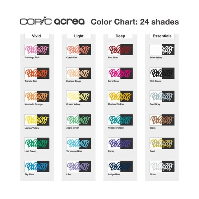 Copic-Acrea Paint Marker Set Of 6 Deep Colours-Çizim Kalemi-8-milagron.live