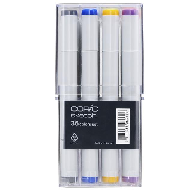 COPIC-Copic Basic Sketch çift Uçlu 36'lı çizim Kalemi Seti C-Çizim Kalemleri-3-milagron.live