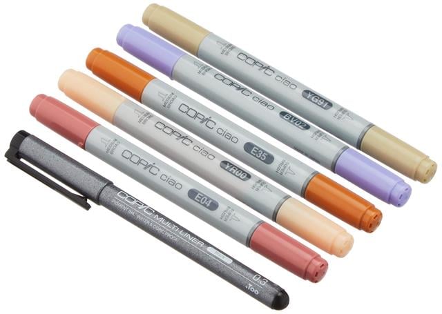 Copic-Ciao Marker Çizim Kalemi Seti 5+1 Set Manga 4-Çizim Kalemi-2-milagron.live