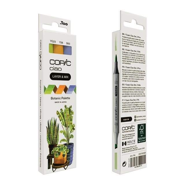 Copic-Copic Ciao 3'lü Layer & Mix Set Botanic Palette-Kalem Seti-2-milagron.live