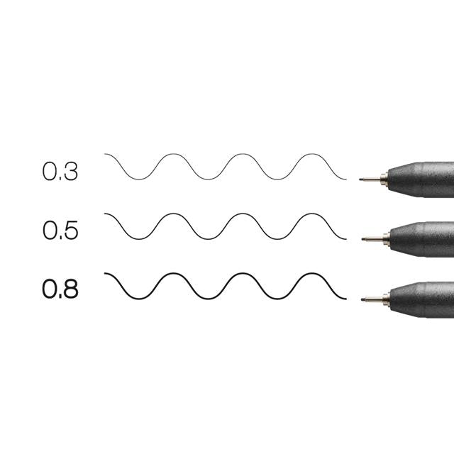 Copic-Copic Multiliner 3'lü Siyah Set Medium-Kalem Seti-4-milagron.live