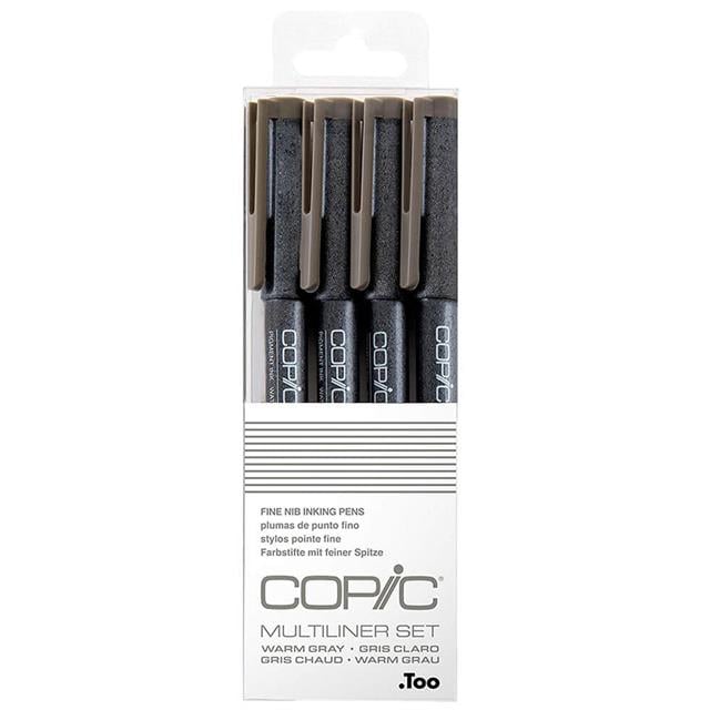 Copic-Copic Multiliner Warm Grey 4'lü Kalem Seti-Kalem Seti-1-milagron.live