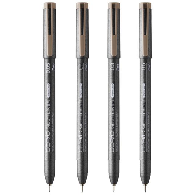 Copic-Copic Multiliner Warm Grey 4'lü Kalem Seti-Kalem Seti-2-milagron.live