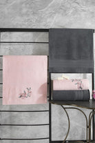 Cotton Box-%100 Pamuk Hamam Havlu Seti Colorful Antrasit Pembe-Havlu Seti-1-milagron.live