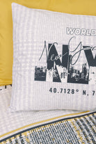 Cotton Box-Cotton Box Genç Odası Tek Kişilik Nevresim Takımı Worldwide Hardal-Tek Kişilik Nevresim Takımı-2-milagron.live