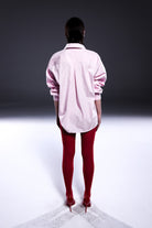 Death Is Easy-Baby Pink Button Down Oversize Shirt-Gömlek-2-milagron.live