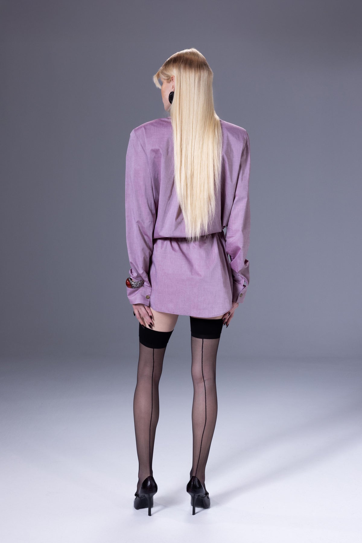 Death Is Easy-Bright Pink Shirt Dress-Elbise-3-milagron.live