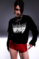 Death Is Easy-Logo Long Sleeve T Shirt-T-Shirts-2-milagron.live