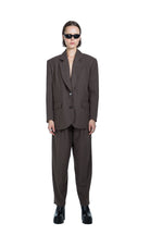 Death Is Easy-Taupe Brown Oversize Women’s Blazer-Blazer Ceket-1-milagron.live
