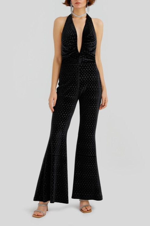 Declara-Black Starry Jumpsuit-Tulum-1-milagron.live