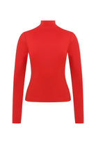 Declara-Red Blooming Crest Turtleneck-Kazak & Triko-5-milagron.live