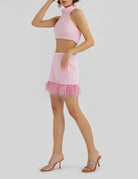 Declara-Toffy Feather Skirt-1-milagron.live