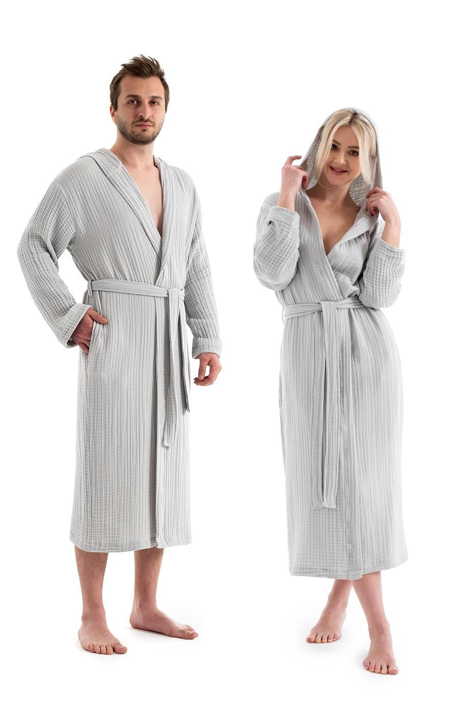 Denizli Concept-Unisex Kapşonlu 4 Kat Müsli̇n Bornoz-Bornoz-1-milagron.live