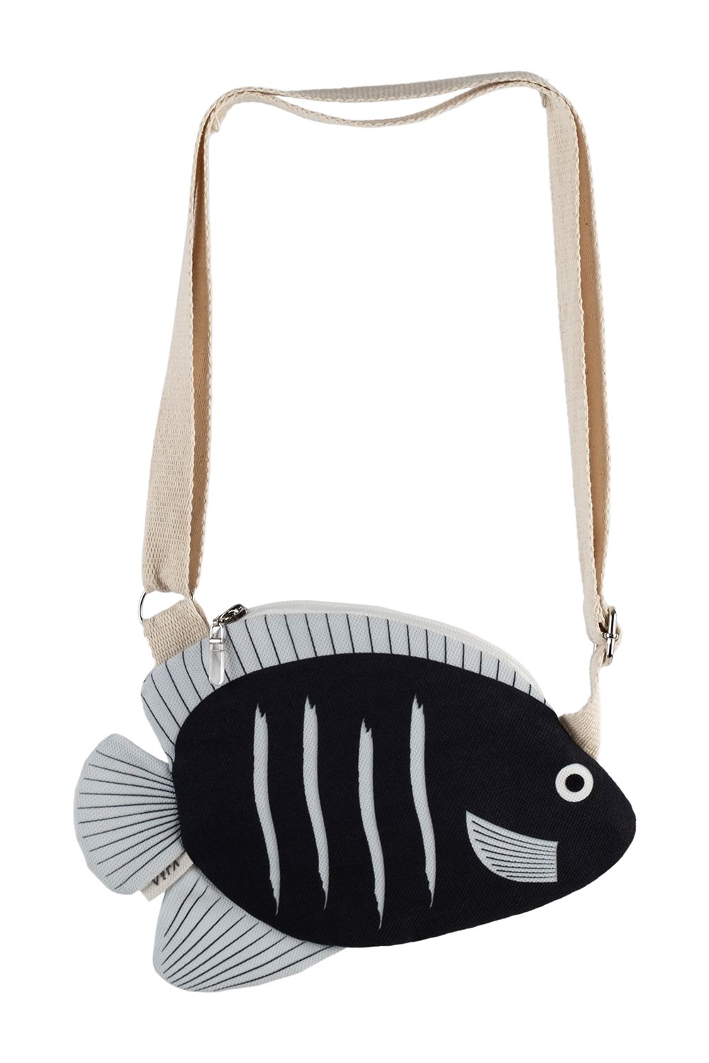 Design Vira-Black Flame Angelfish-Bel Çantası-2-milagron.live