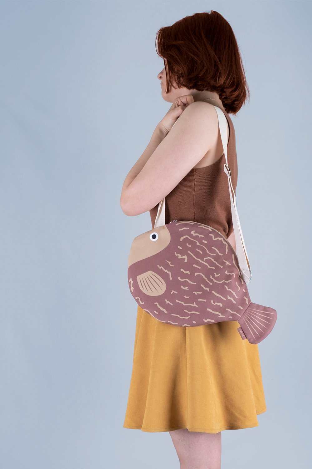 Design Vira-Chocolate Blowfish-Omuz Çantası-1-milagron.live