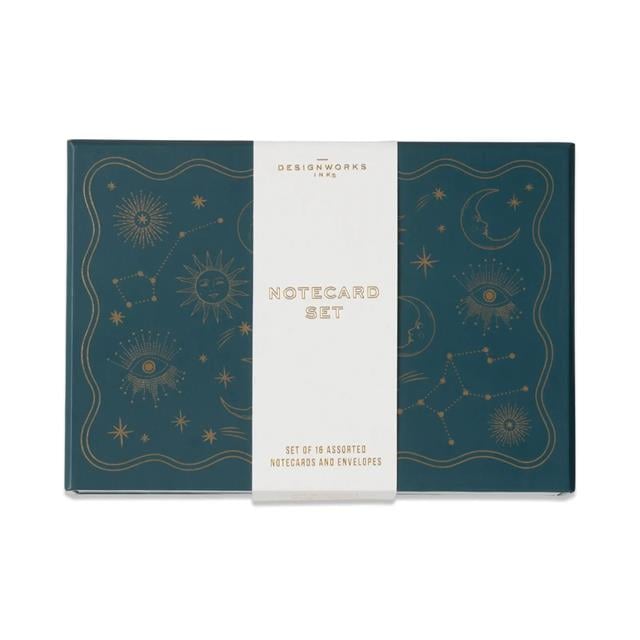 Designwork Ink-Designworks Ink Celestial Notecards Set Of 16'lı Set A Trip To The Moon-Aksesuar-3-milagron.live