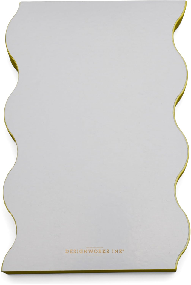 Designworks Ink Wavy Daily Self Care, Priorities, And Goals Notepad, 180 Sayfa, Cloud