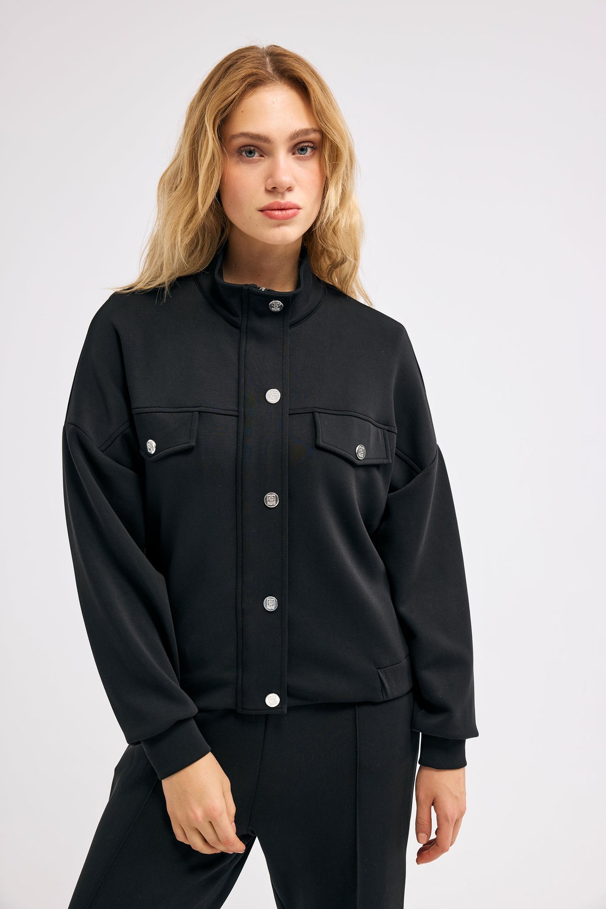 Diagonal-Balıkçı Yaka Ceket-CEKET , Sweatshirt-1-milagron.live