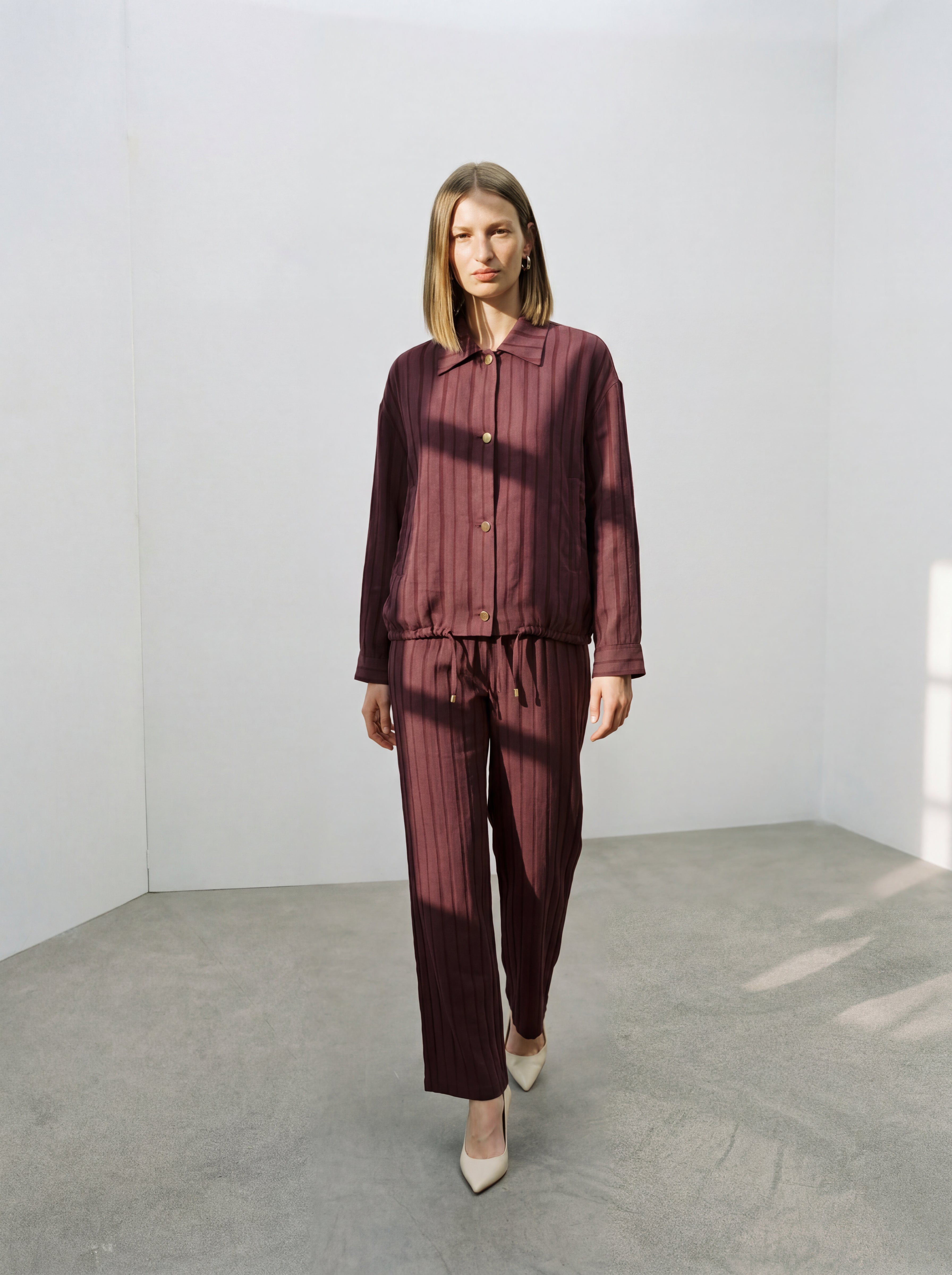 Beli Ayarlanabilir Bomber Ceket Bordo