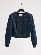 Diagonal-Denim Bomber Ceket (Lacivert)-CEKET-4-milagron.live