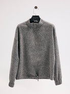 Diagonal-Fermuarlı Gri Sweatshirt-Sweatshirts & Hoodies-10-milagron.live