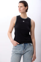Diagonal-Kontrast Çizgili Ribanalı Atlet-T-Shirts-3-milagron.live