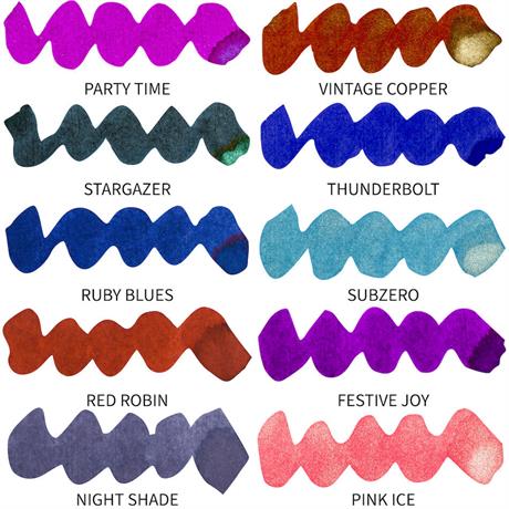 Diamine-Diamine Inkvent Red Shimmer&Sheen All The Best 2022-Mürekkep-5-milagron.live