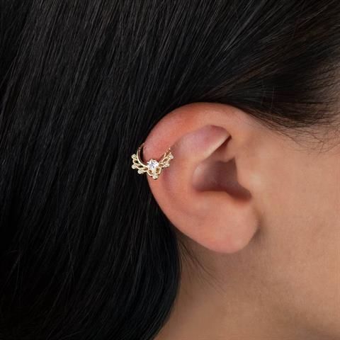 14 Ayar Altın Aurélia Minimal Halka Piercing