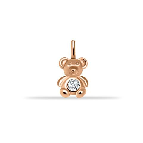 14 Ayar Altın Ayıcık Motifli Minimal Charm