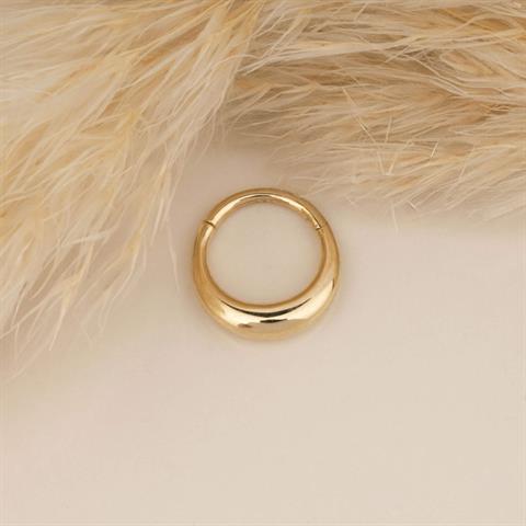14 Ayar Altın Bold Minimal Halka Piercing