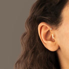 Dianora Piercing-14 Ayar Altın Taşlı Düz I Harfi Tragus Piercing-Tragus Piercing-4-milagron.live