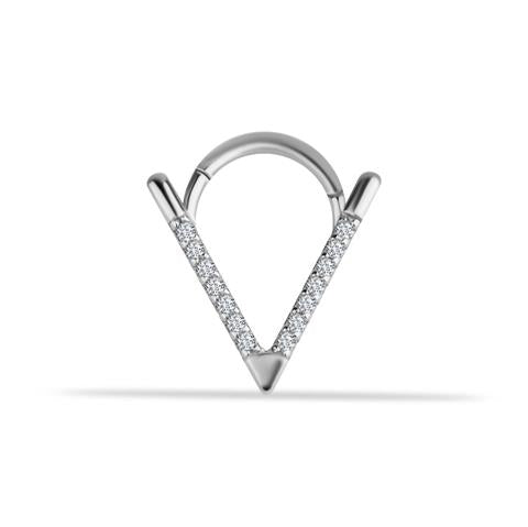 14 Ayar Altın V Minimal Halka Piercing