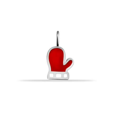 14 Ayar Altın Yılbaşı Eldiveni Motifli Mineli Minimal Charm