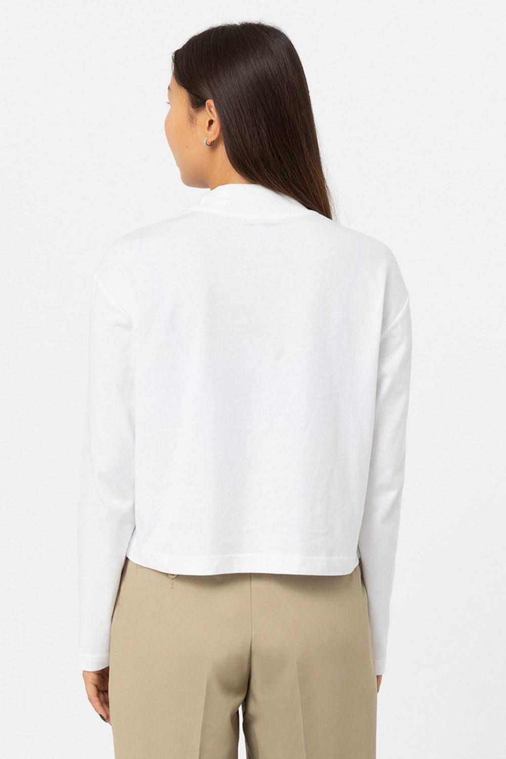 Dickies-Mapleton High Neck LS White-T-Shirts-2-milagron.live