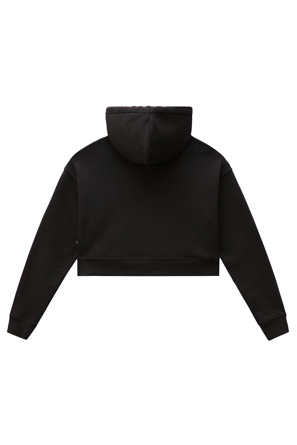 Dickies-Oakport Cropped Hoodie Black-Sweatshirts & Hoodies-6-milagron.live