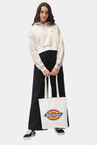 Dickies-Oakport Cropped Hoodie Ecru-Sweatshirts & Hoodies-4-milagron.live