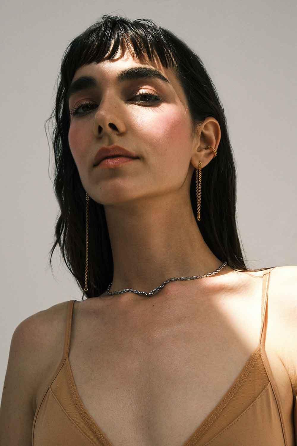 Dieci Dita-Different Chain Earring-Küpe-4-milagron.live