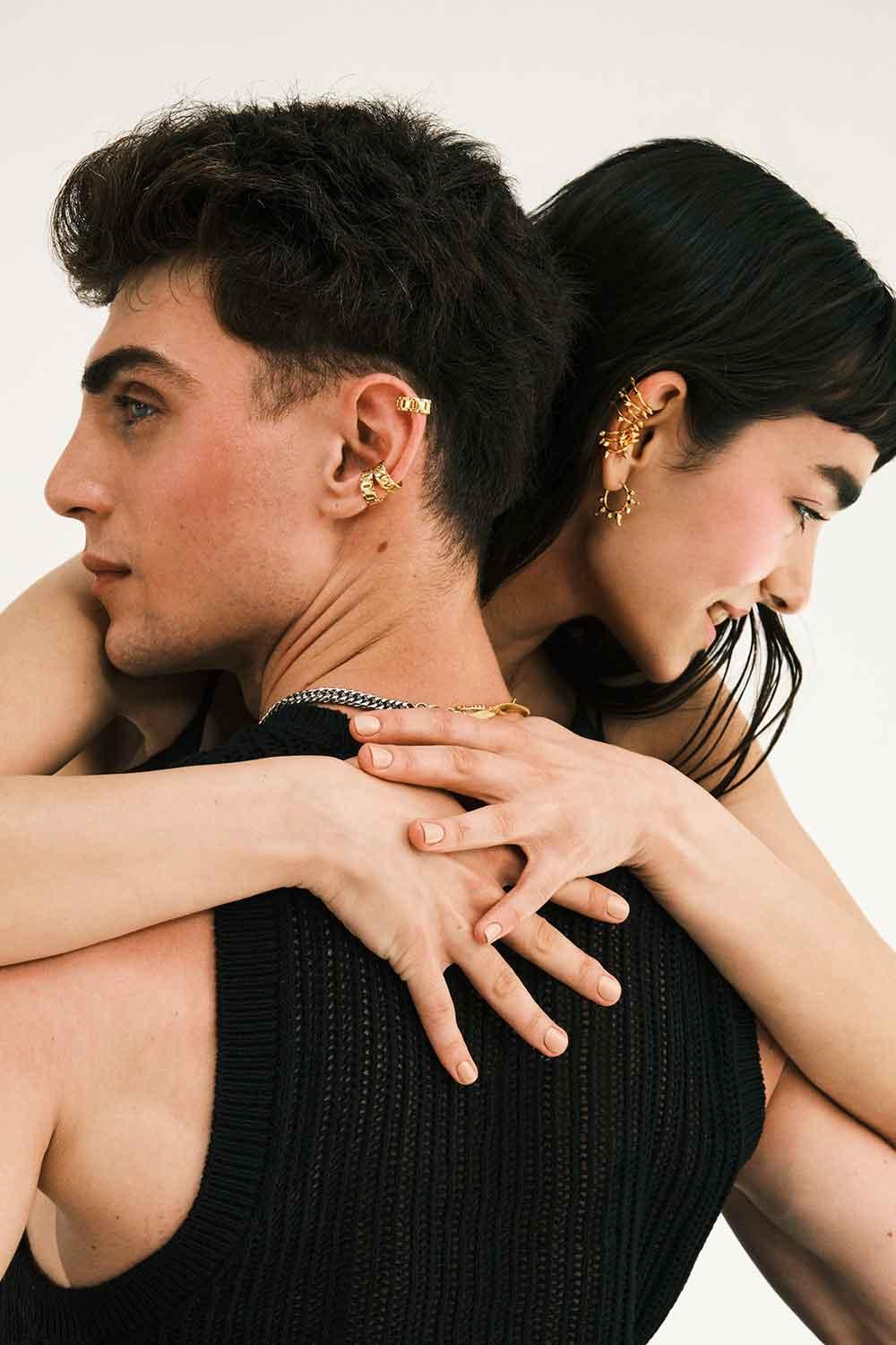 Dieci Dita-Pesce Earcuff-Küpe-5-milagron.live
